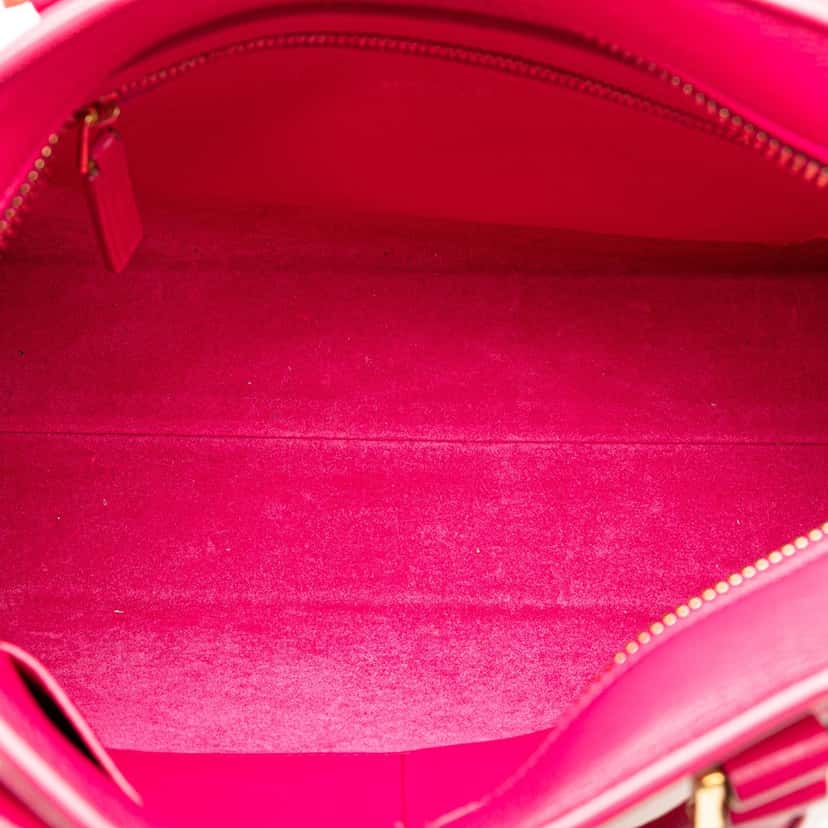 Saint Laurent Small Leather Monogram Cabas Satchel Pink Leather Good condition - Model View