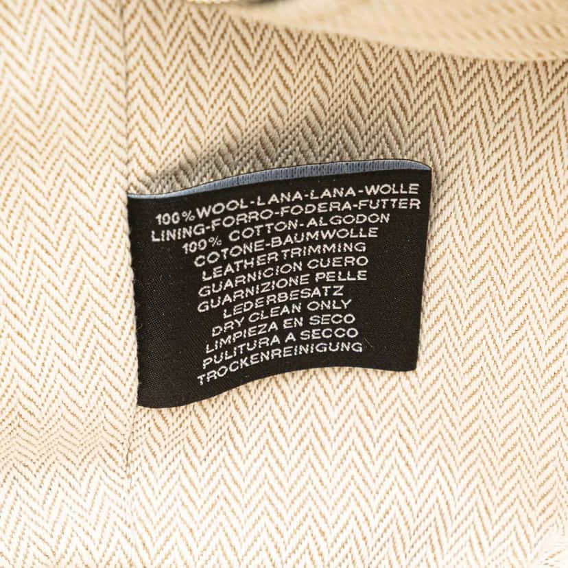 Hermès Small Wool Bride A Brac H Natte Case Blue Wool Good condition - Box View