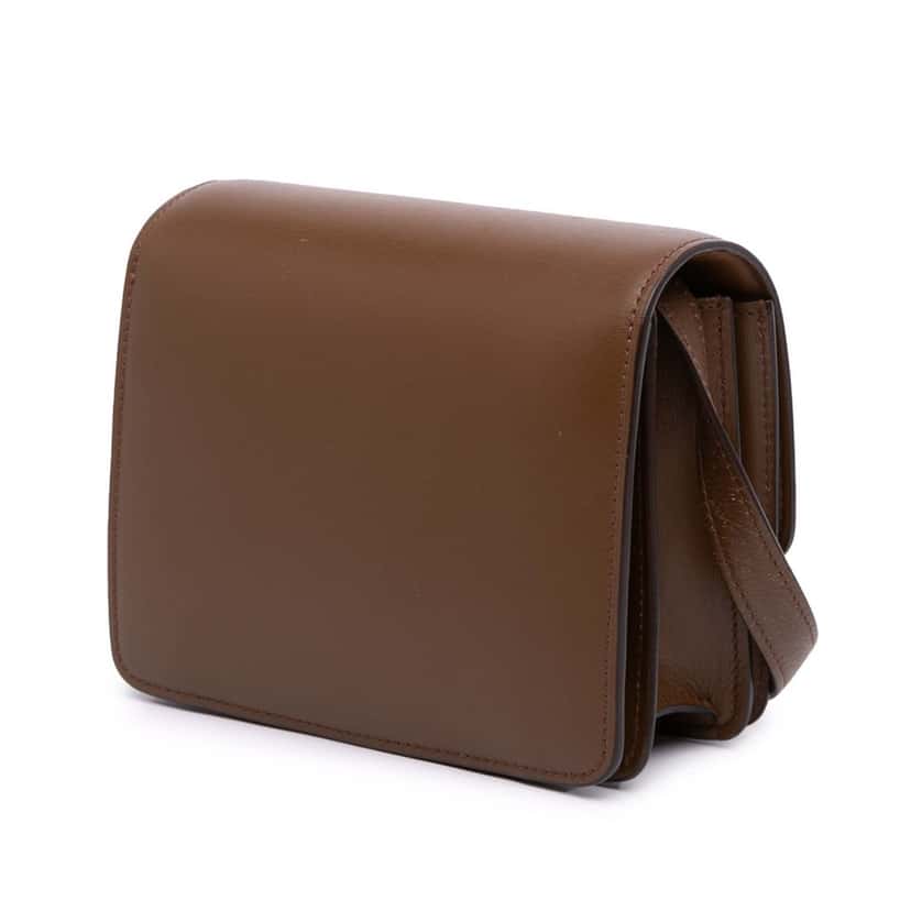 Celine Small Calfskin Classic Box Brown Leather Good condition - Back View
