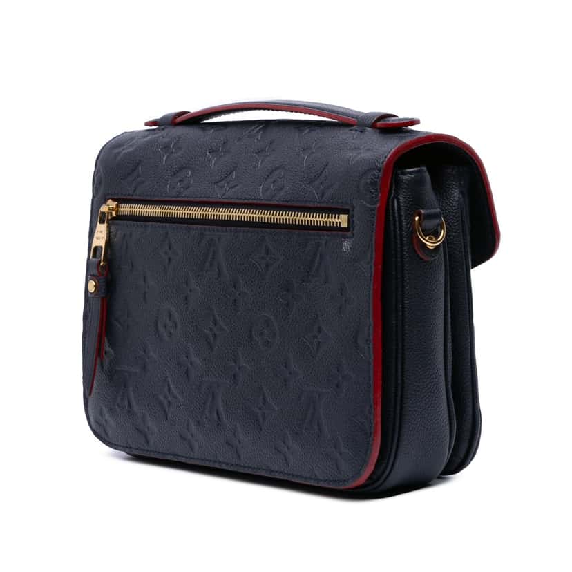Louis Vuitton Monogram Empreinte Pochette Metis Blue Leather Good condition - Back View