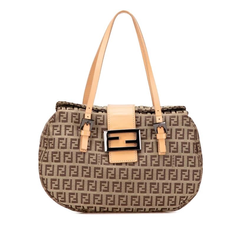 Fendi Zucchino Canvas Handbag Brown Canvas Good condition - Front View