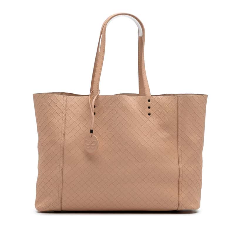 Bottega Veneta Leather Intrecciomirage Tote Brown Leather Good condition - Front View
