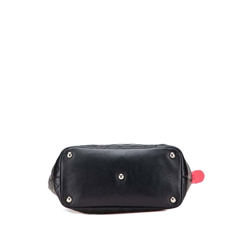 Chanel Large Lambskin Cambon Ligne Tote Brown Leather Fair condition - Inside View