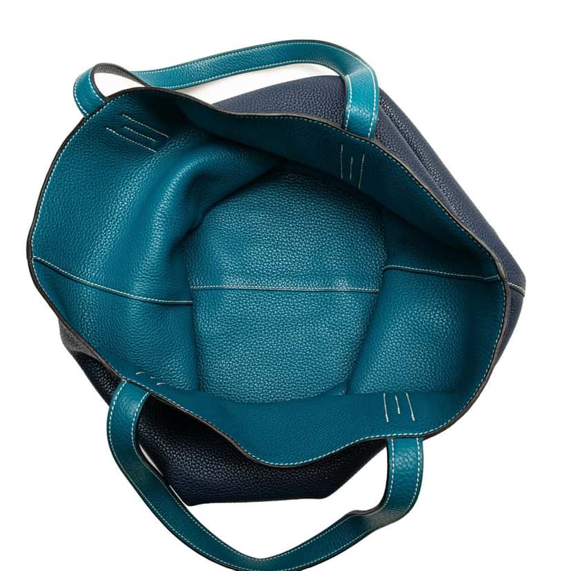 Hermès Clemence Double Sens 36 Blue Leather Good condition - Model View