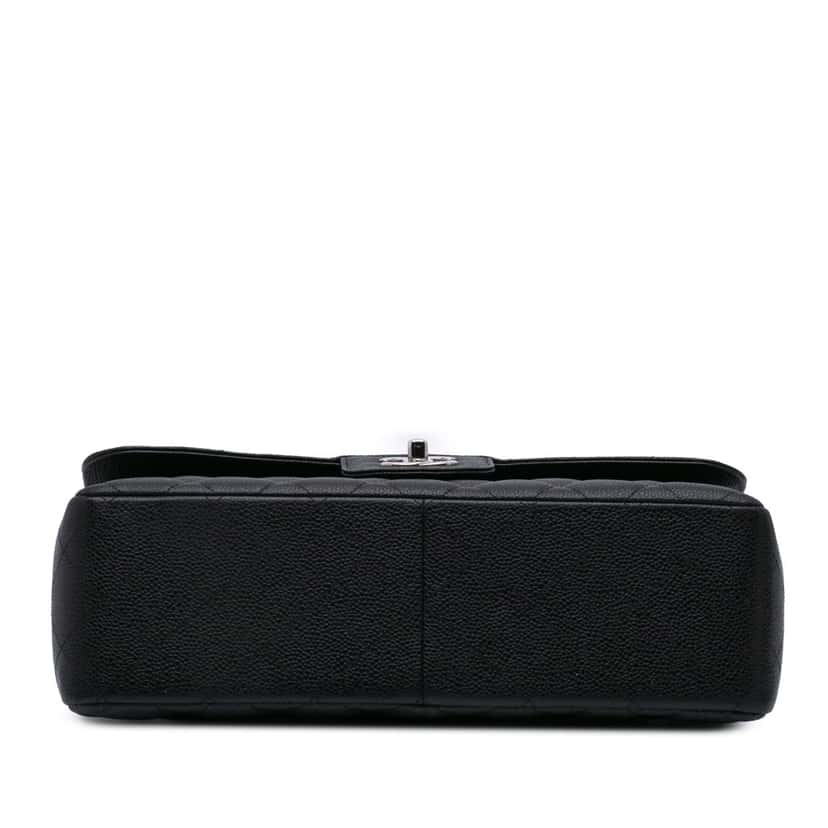 Chanel Jumbo Classic Caviar Double Flap Black Leather Good condition - Inside View
