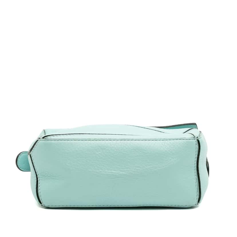 Loewe Mini Calfskin Puzzle Satchel Blue Leather Good condition - Inside View