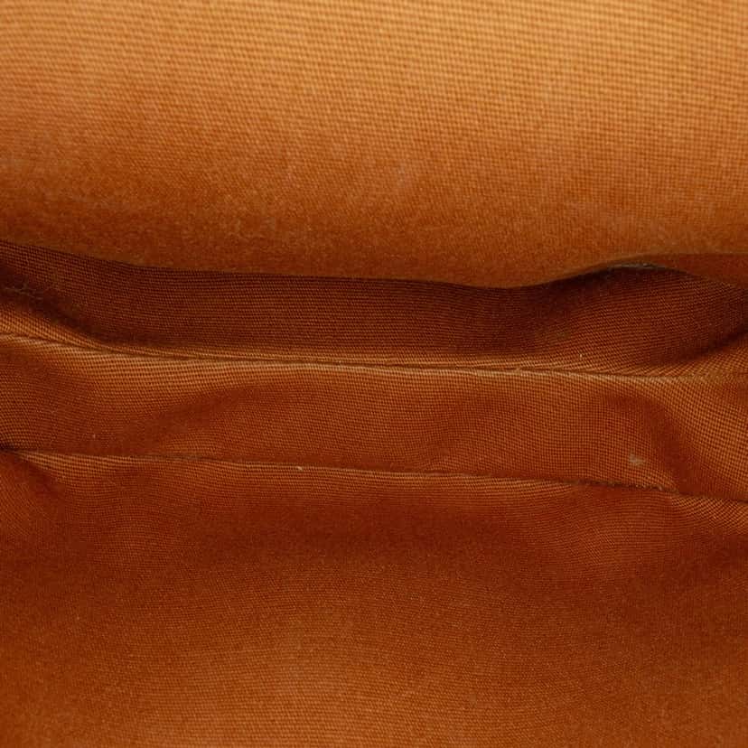 Celine Triomphe Coated Canvas and Calfskin Besace Crossbody Brown Canvas Good condition - Model View