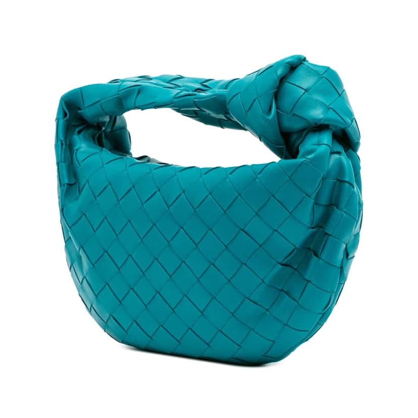 Bottega Veneta Mini Nappa Intrecciato Jodie Blue Leather Good condition - Back View