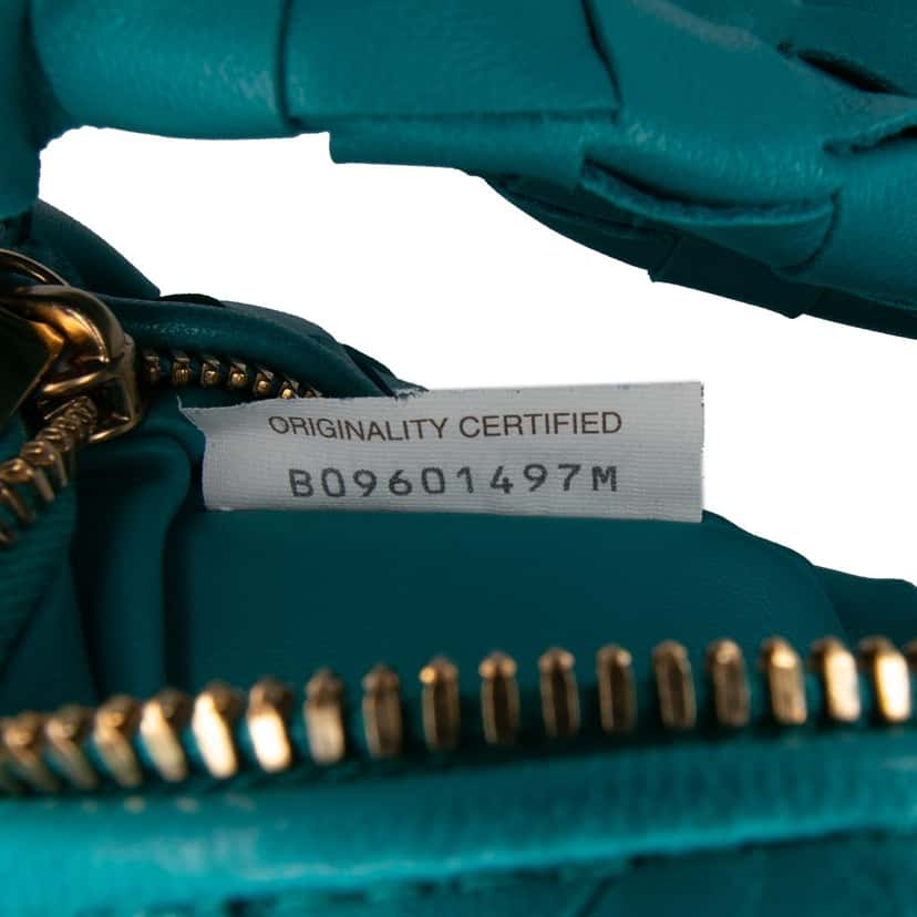 Bottega Veneta Mini Nappa Intrecciato Jodie Blue Leather Good condition - Box View