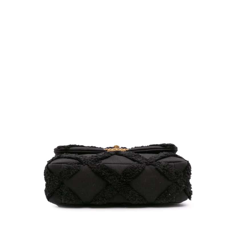 Chanel Medium Canvas and Cotton 19 Flap Black Canvas Good condition - Inside View