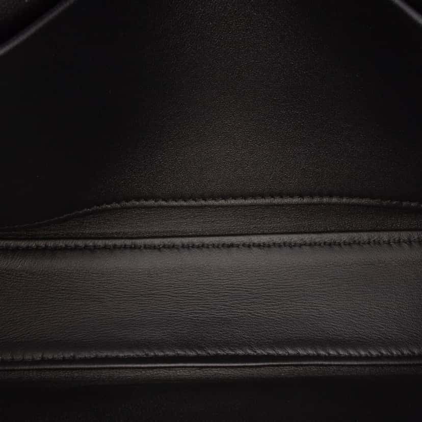 Celine Shiny Calfskin Claude Chain Shoulder Bag Black Leather Good condition - Model View