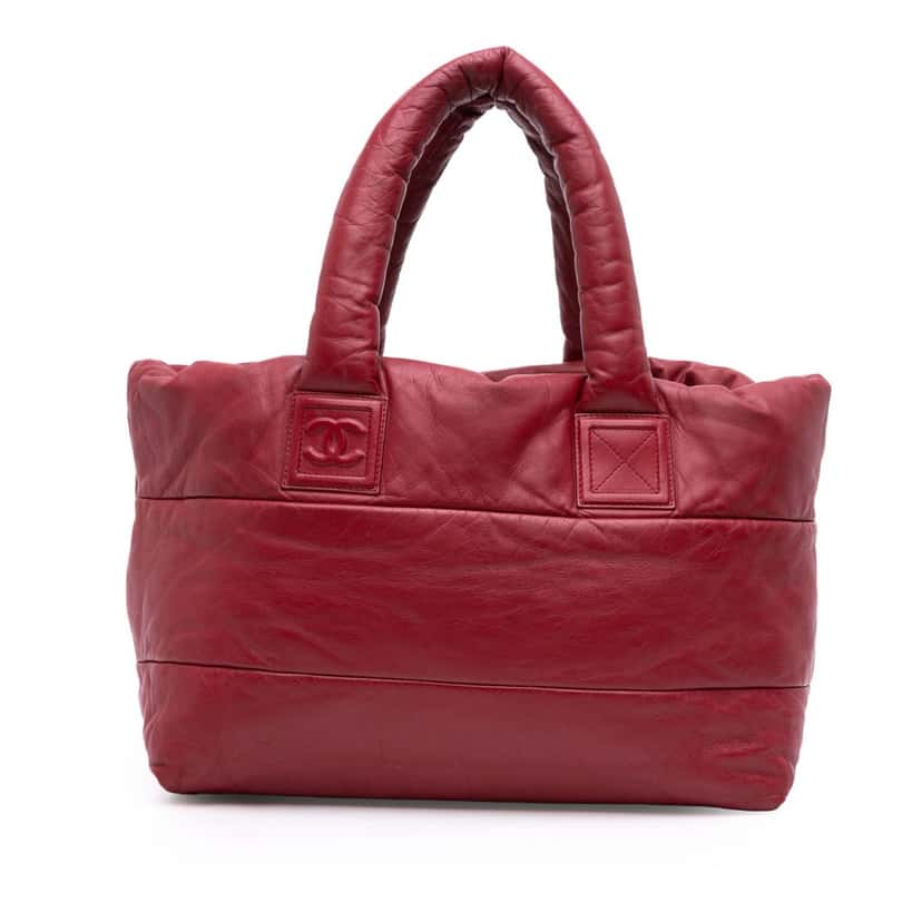 Chanel Medium Lambskin Coco Cocoon Tote Red Leather Good condition - Front View