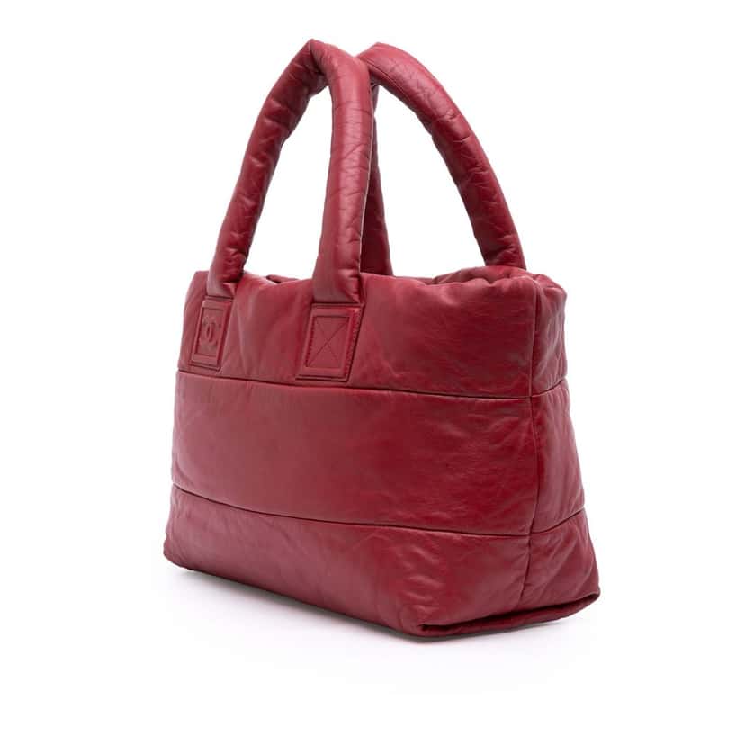 Chanel Medium Lambskin Coco Cocoon Tote Red Leather Good condition - Back View