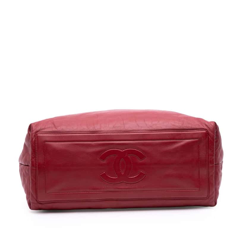 Chanel Medium Lambskin Coco Cocoon Tote Red Leather Good condition - Inside View