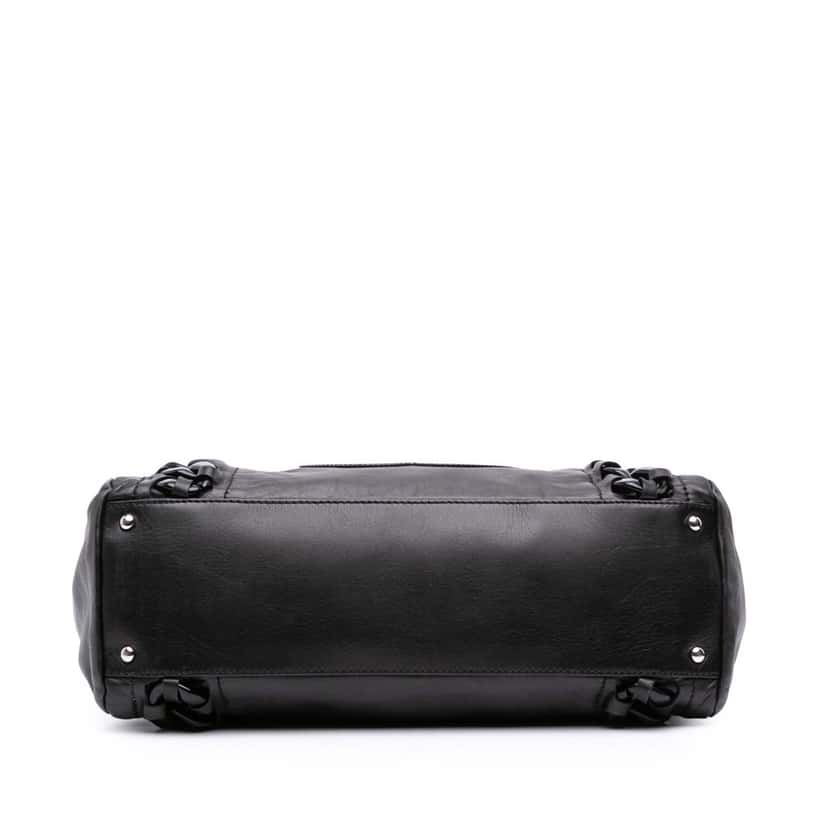 Chanel CC Calfskin Modern Chain Rhodoid East West Tote Black Leather Good condition - Inside View