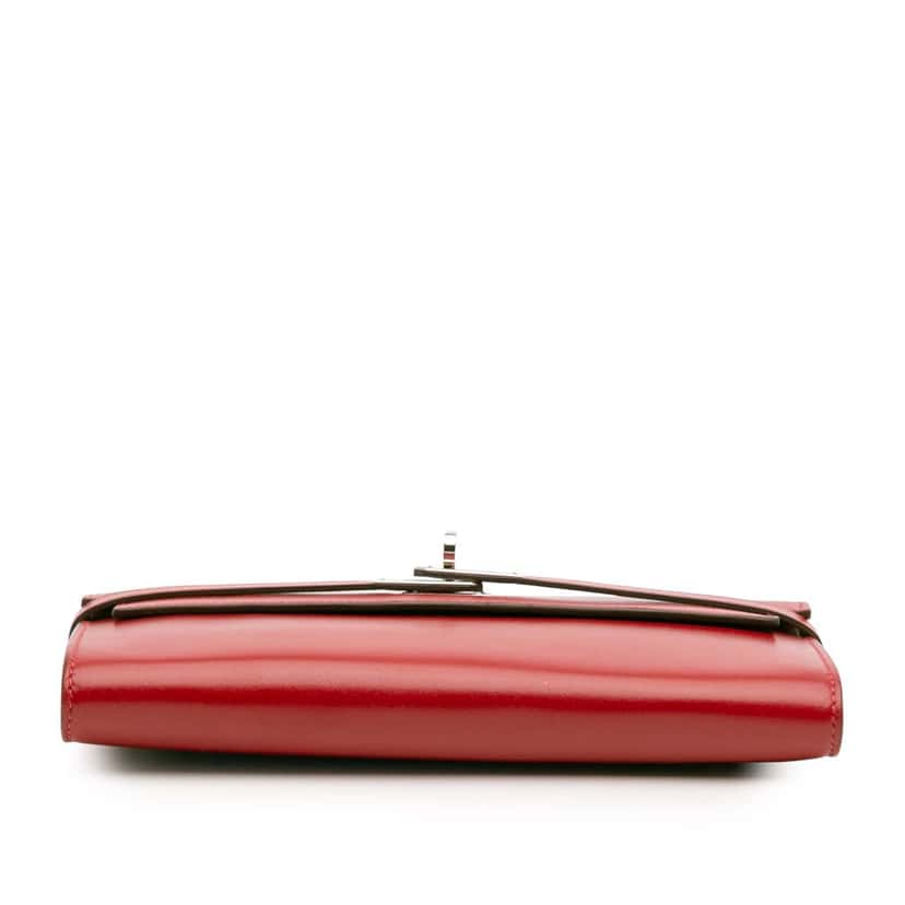 Hermès Tadelakt Verso Kelly Long Wallet Red Leather Good condition - Inside View