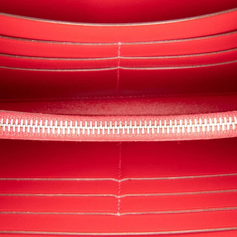 Hermès Tadelakt Verso Kelly Long Wallet Red Leather Good condition - Model View