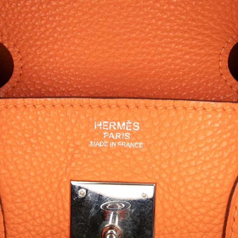Hermès Togo Birkin Retourne 30 Orange Leather Good condition - Box View
