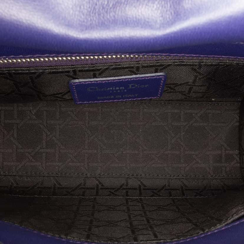 Dior Small Lambskin Cannage My ABCDior Lady Dior Blue Leather Good condition - Model View