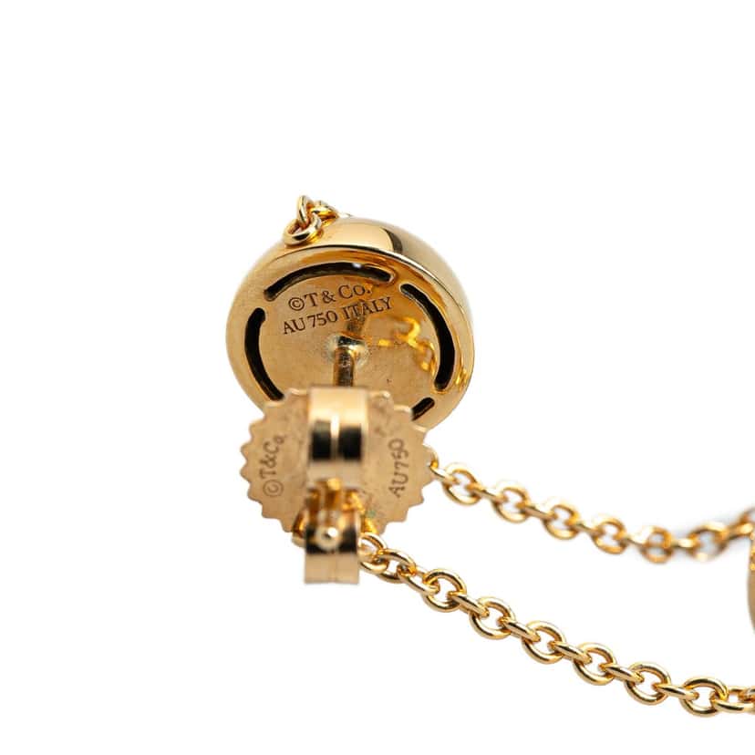 Tiffany & Co 18K Yellow Gold Triple Drop Push Back Earrings Gold Gold Good condition - Inside View