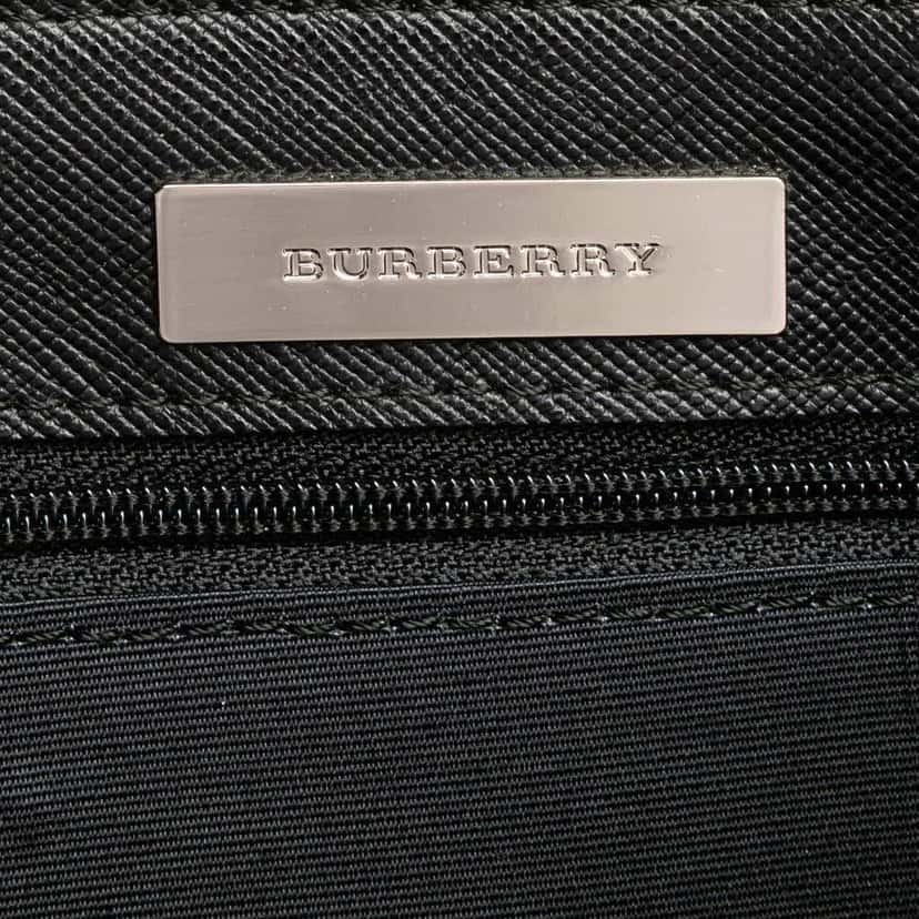 Burberry House Check Canvas Handbag Brown Canvas Good condition - Box View