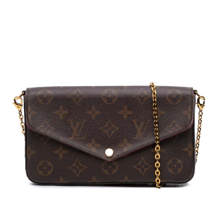 Louis Vuitton Monogram Pochette Felicie Brown Canvas Good condition - Front View