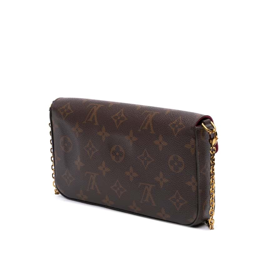 Louis Vuitton Monogram Pochette Felicie Brown Canvas Good condition - Back View