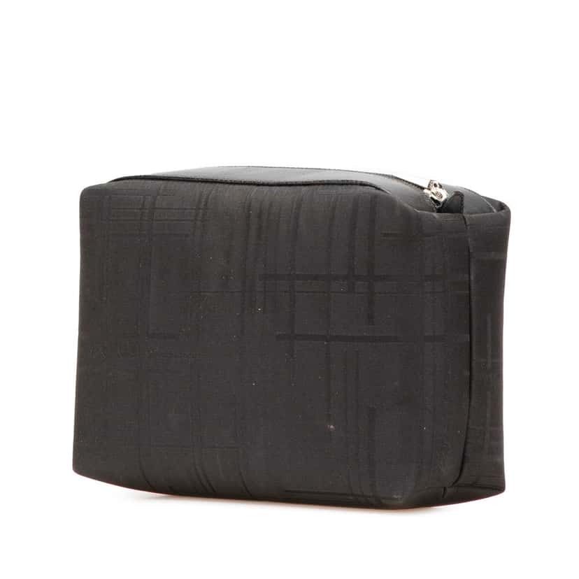 Salvatore Ferragamo Nylon Zip Pouch Black Good condition - Back View