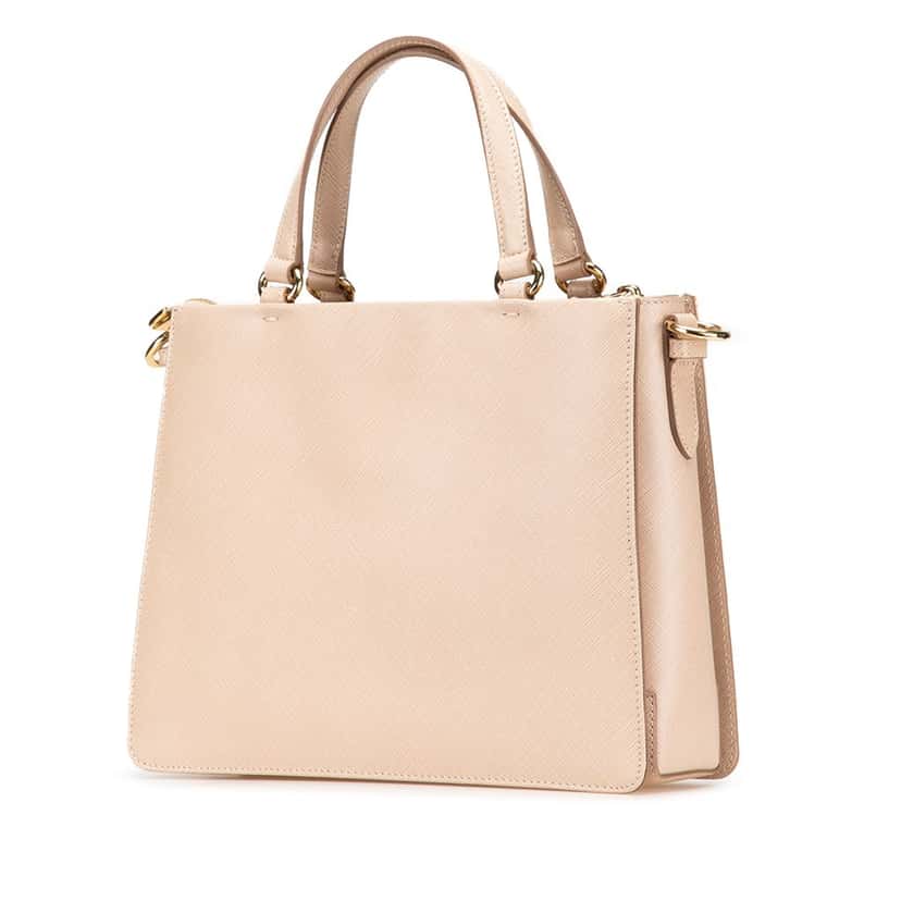 Salvatore Ferragamo Printed Calfskin Tracy Vara Satchel Brown Leather Good condition - Back View