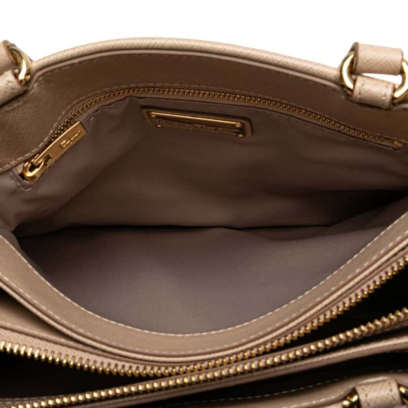 Salvatore Ferragamo Printed Calfskin Tracy Vara Satchel Brown Leather Good condition - Box View