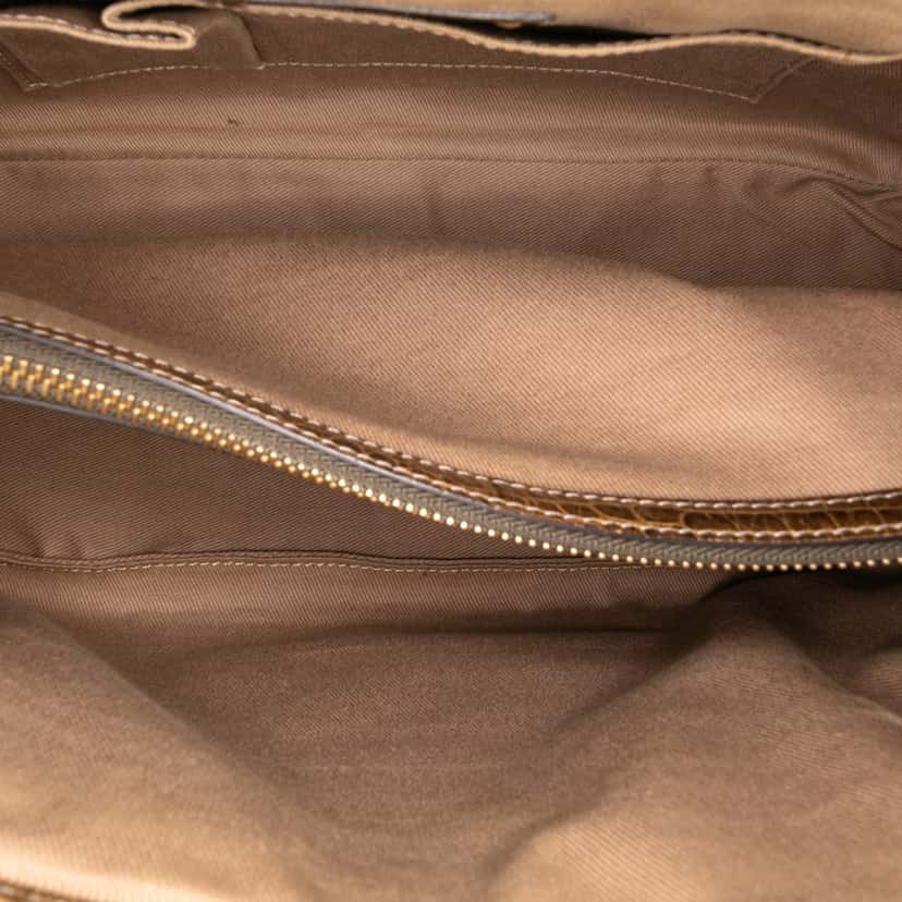 Celine Macadam Canvas Boogie Handbag Brown Canvas Fair condition - Model View