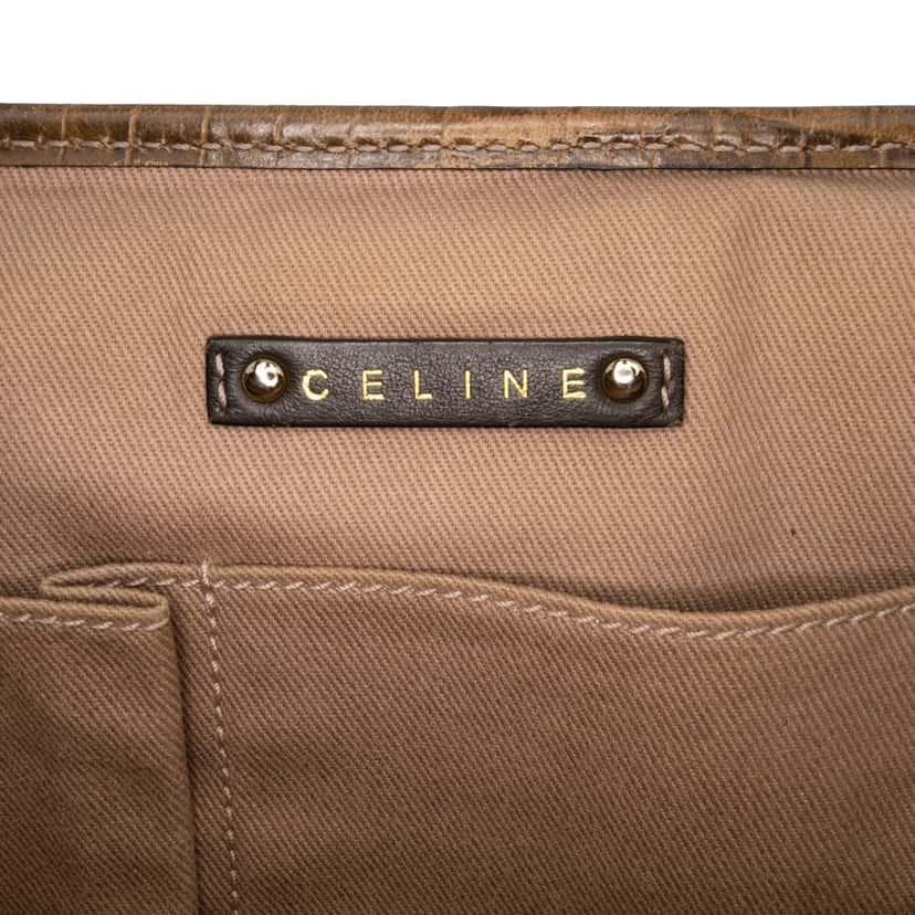 Celine Macadam Canvas Boogie Handbag Brown Canvas Fair condition - Box View