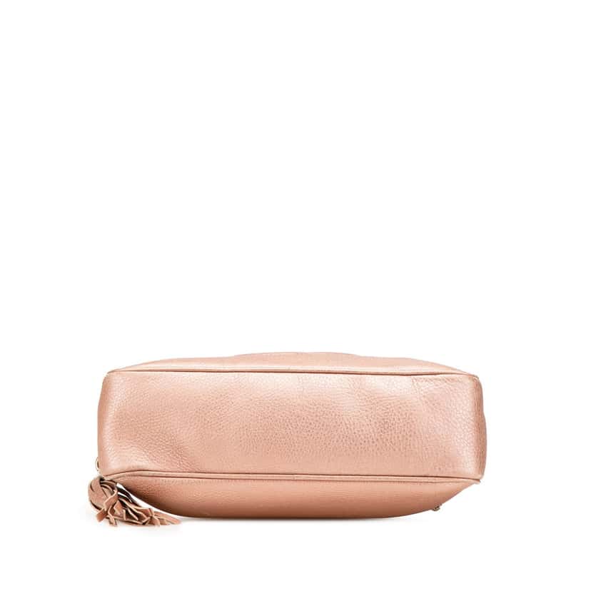 Gucci Leather Soho Chain Zip Shoulder Bag Pink Leather Good condition - Inside View