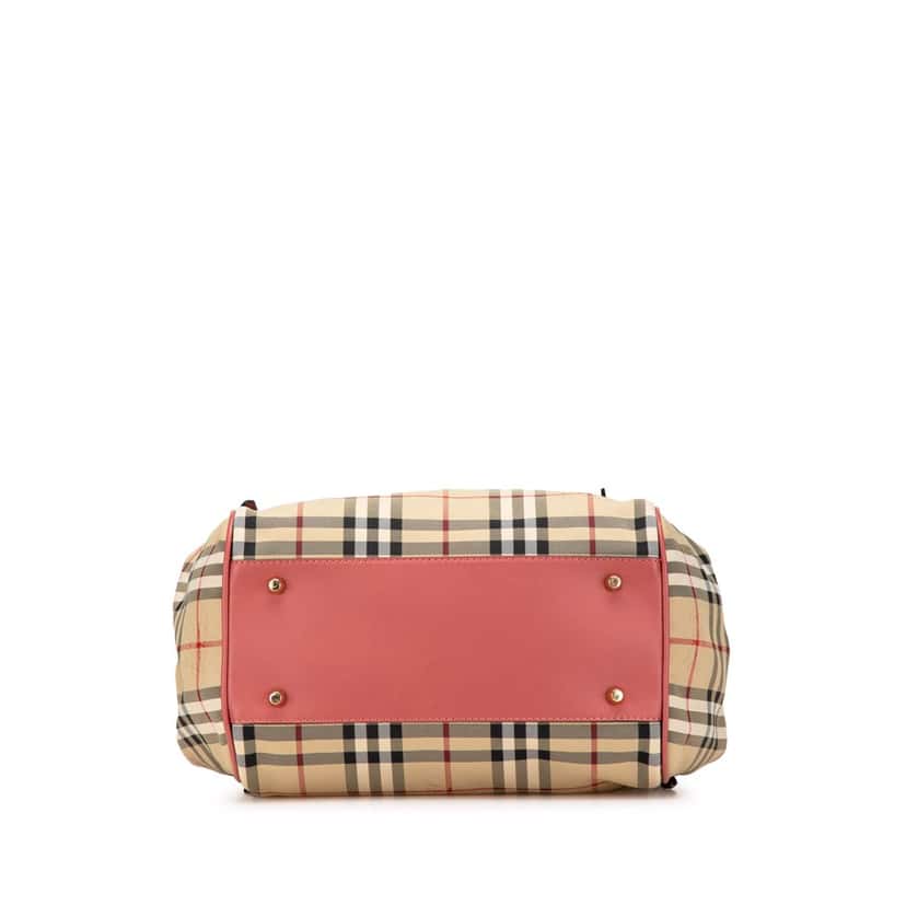 Burberry Small Haymarket Check Coated Canvas Canterbury Tote Brown Canvas Good condition - Inside View