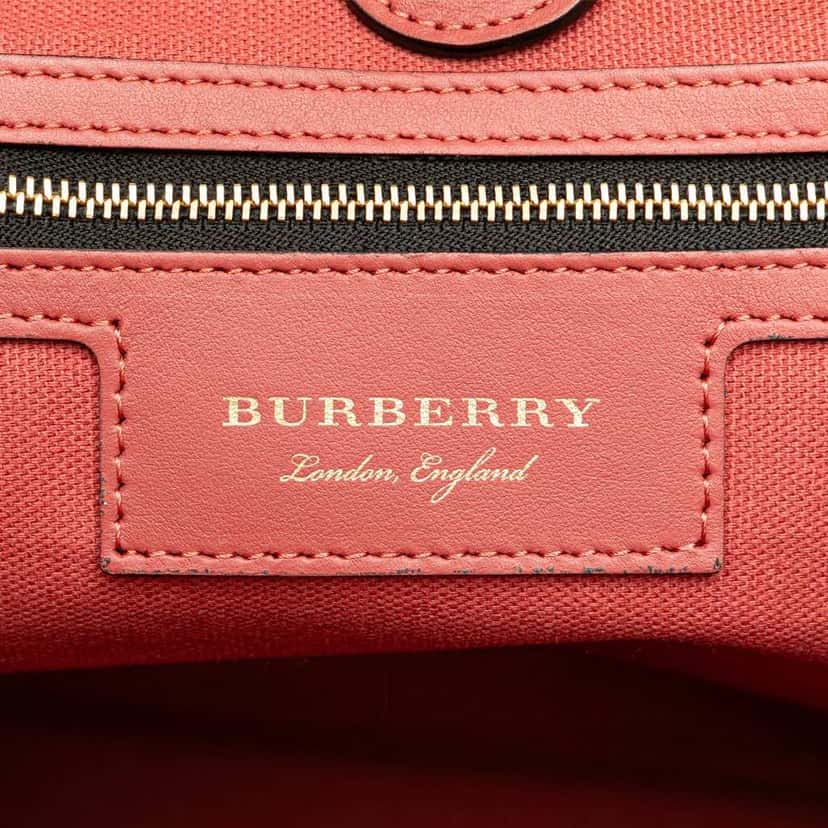 Burberry Small Haymarket Check Coated Canvas Canterbury Tote Brown Canvas Good condition - Box View