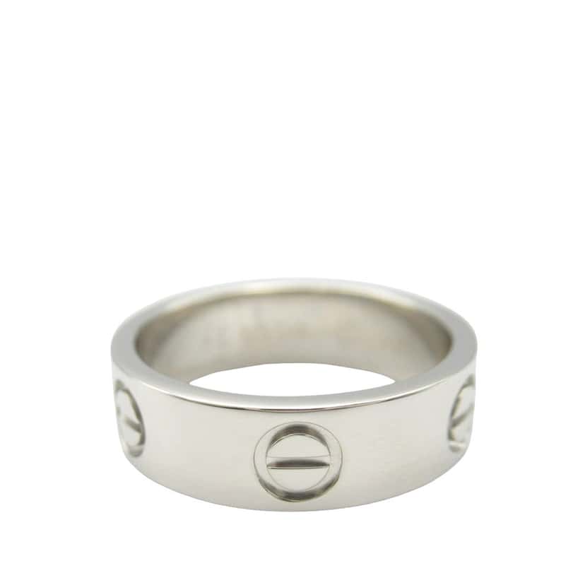 Cartier Platinum Classic Love Ring Silver Platinum Good condition - Front View