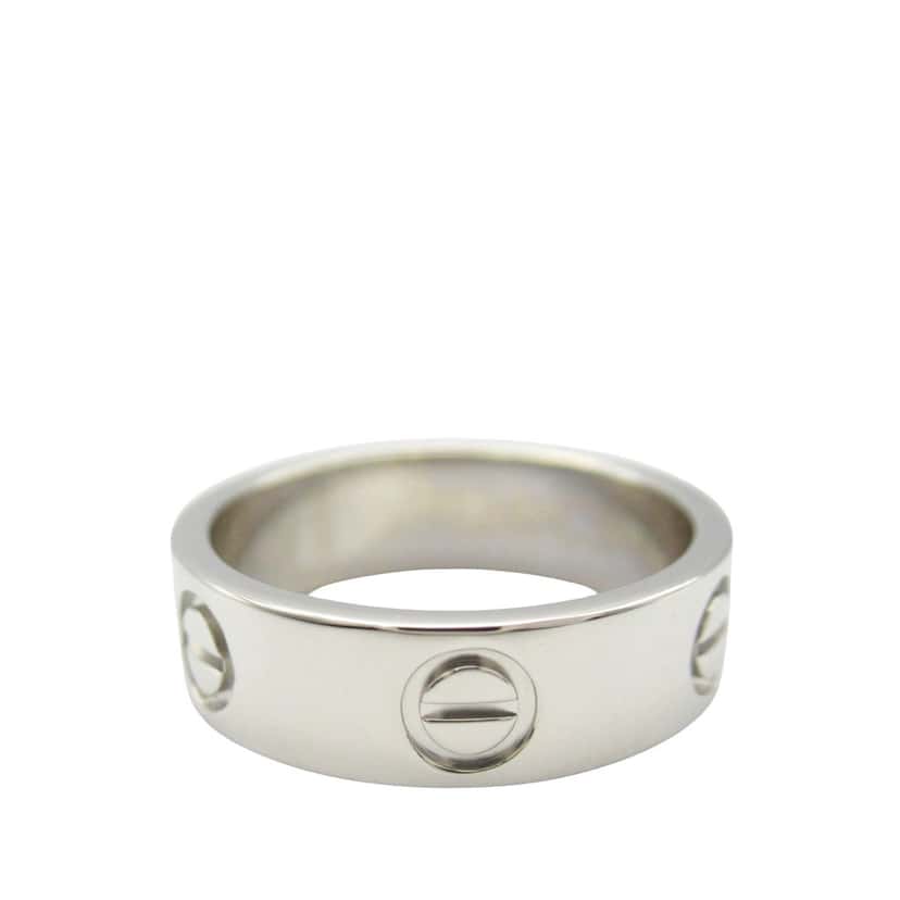 Cartier Platinum Classic Love Ring Silver Platinum Good condition - Back View
