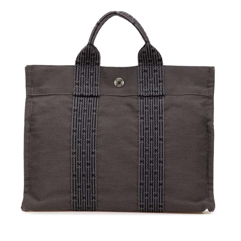Hermès Canvas Herline PM Grey Canvas Good condition - Front View