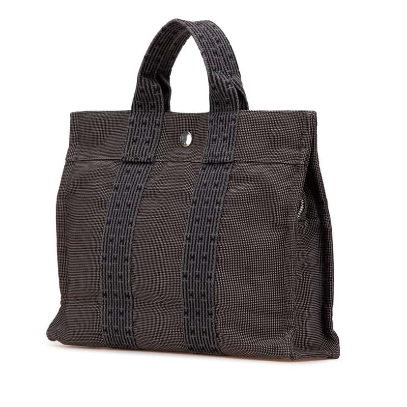 Hermès Canvas Herline PM Grey Canvas Good condition - Back View
