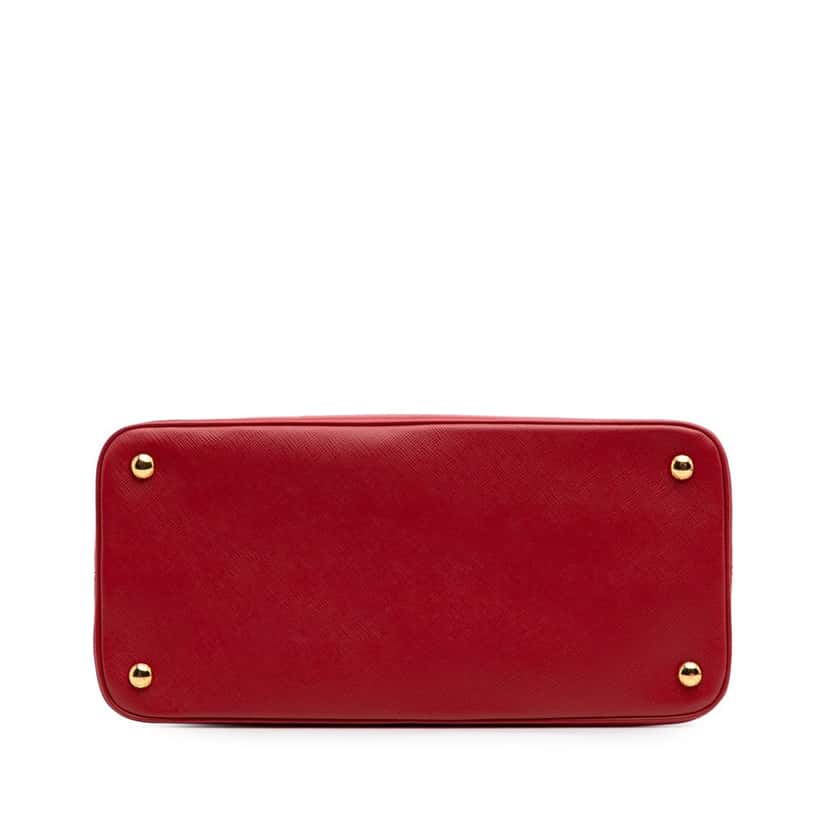 Prada Medium Saffiano Lux Open Promenade Satchel Red Leather Good condition - Inside View