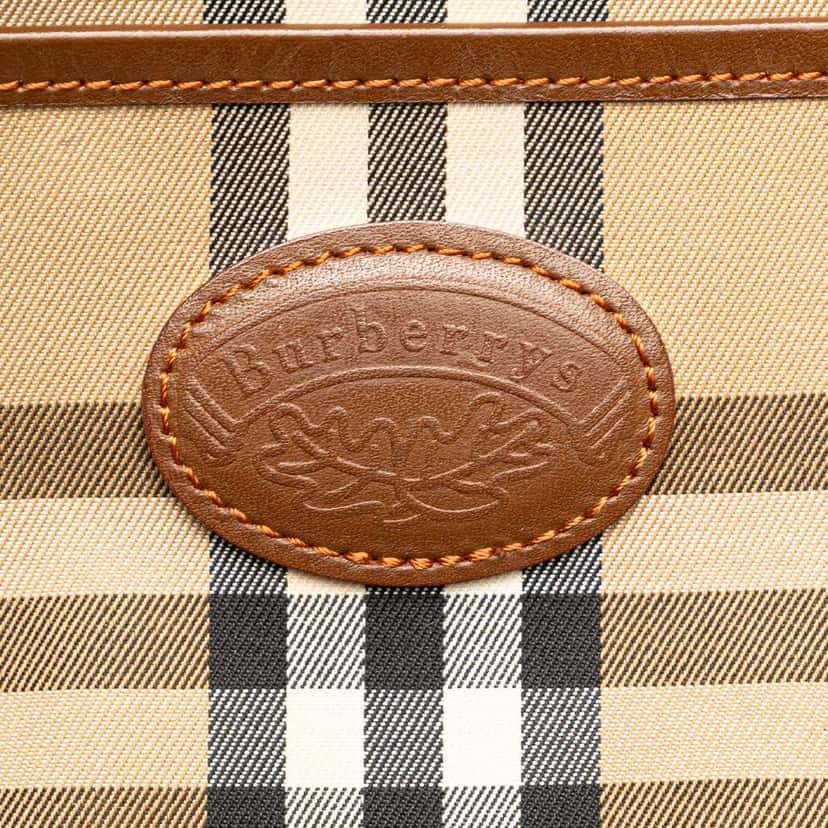 Burberry Haymarket Check Canvas Crossbody Brown Canvas Good condition - Box View