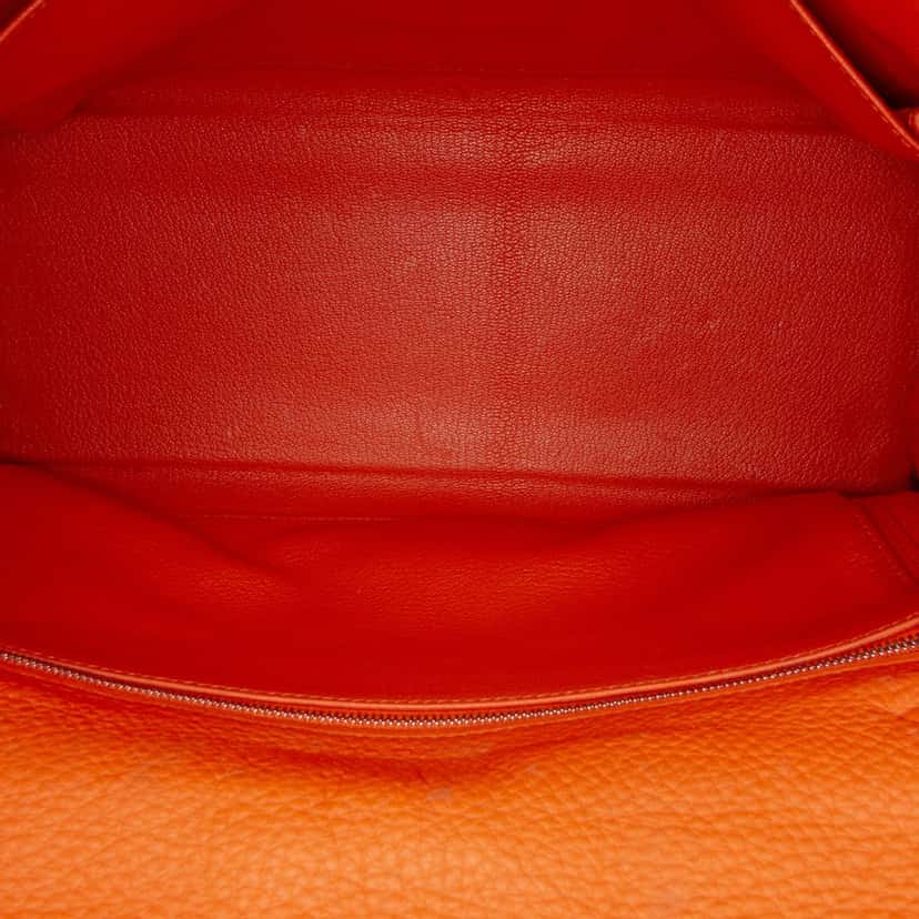 Hermès Clemence Kelly Retourne 32 Orange Leather Good condition - Model View