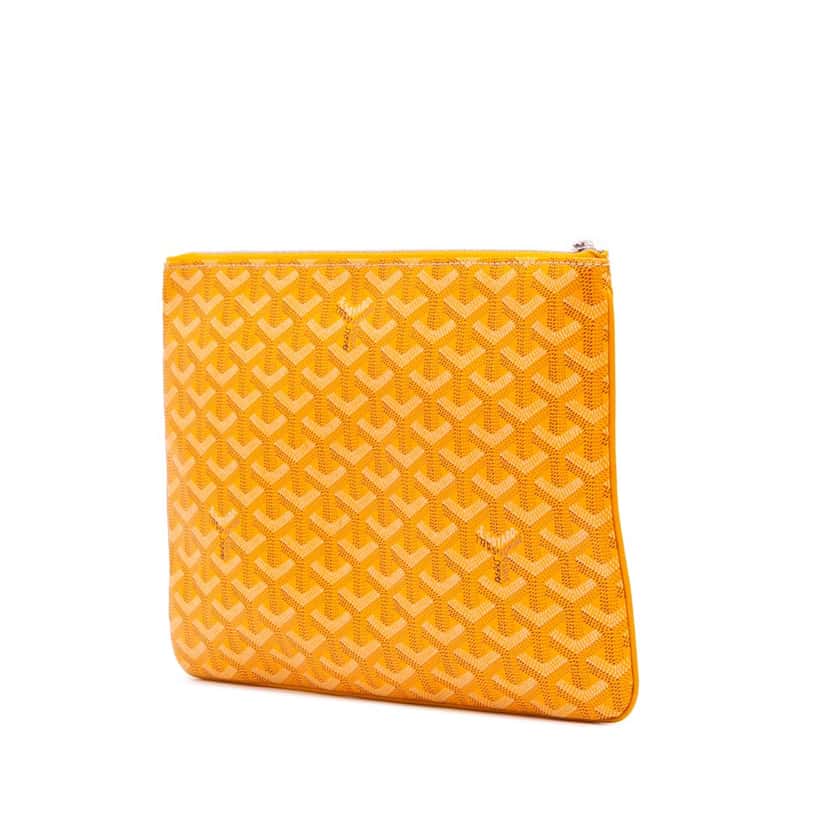 Goyard Goyardine Senat MM Yellow Canvas Good condition - Back View
