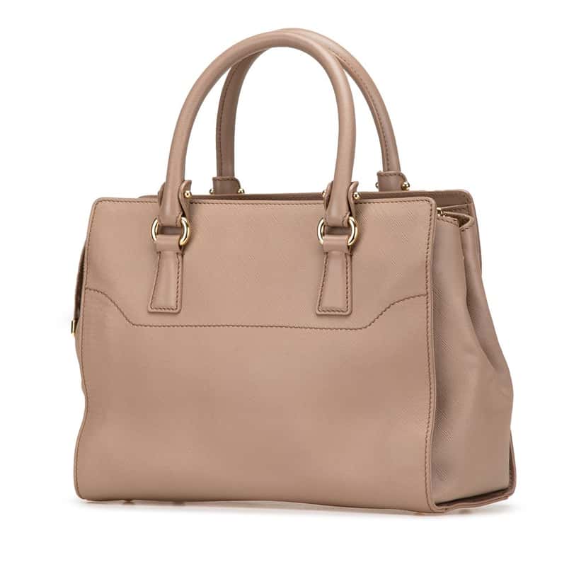 Salvatore Ferragamo Medium Leather Gancini Beky Satchel Brown Leather Good condition - Back View