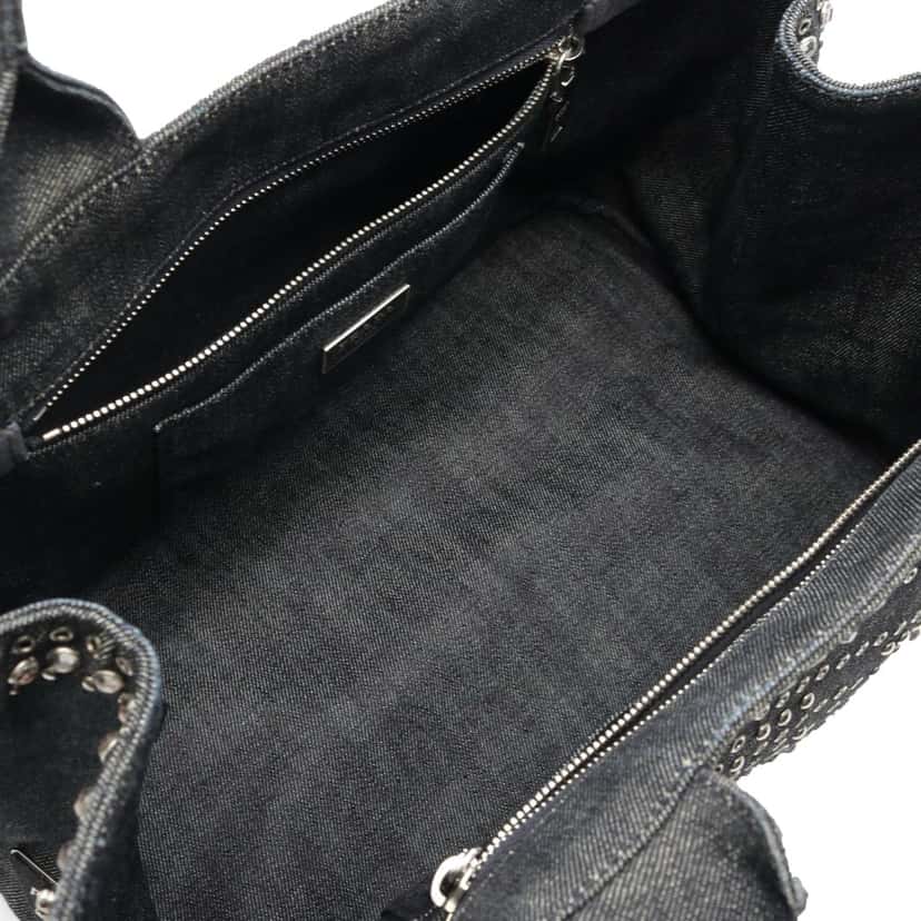 Prada Denim Canapa Bijoux Satchel Blue Denim Good condition - Inside View