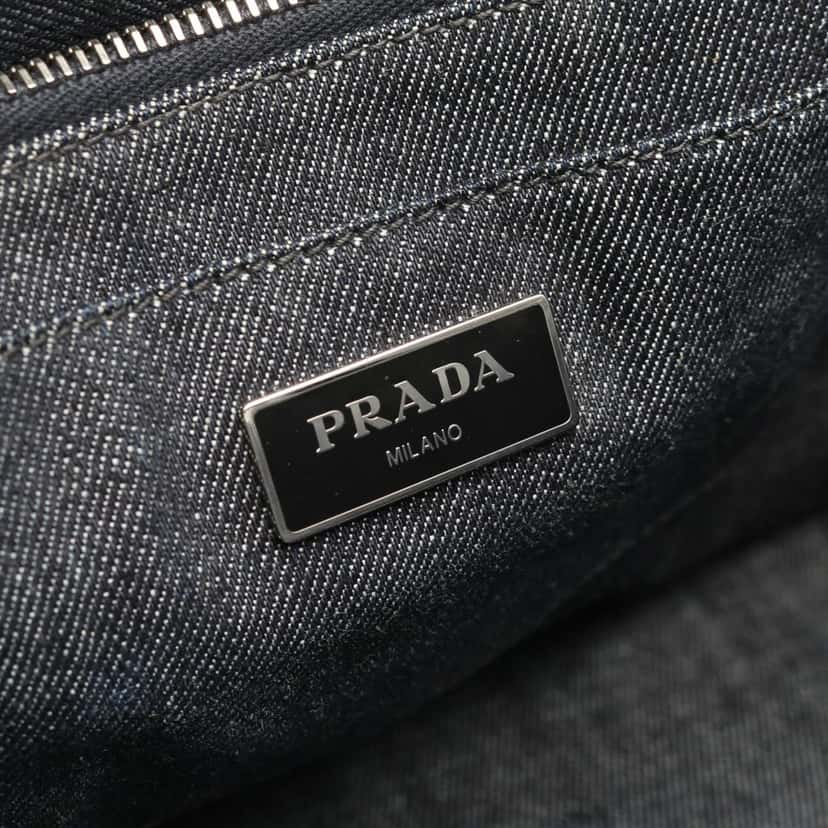 Prada Denim Canapa Bijoux Satchel Blue Denim Good condition - Model View