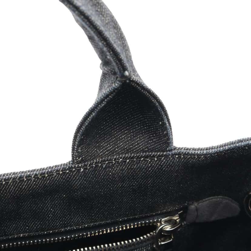 Prada Denim Canapa Bijoux Satchel Blue Denim Good condition - Box View