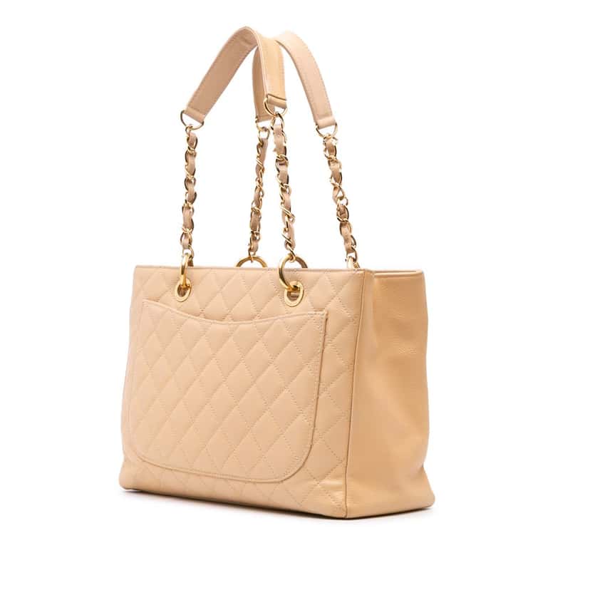 Chanel Caviar Grand Shopping Tote Brown Leather Good condition - Back View