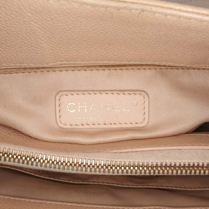 Chanel Caviar Grand Shopping Tote Brown Leather Good condition - Box View