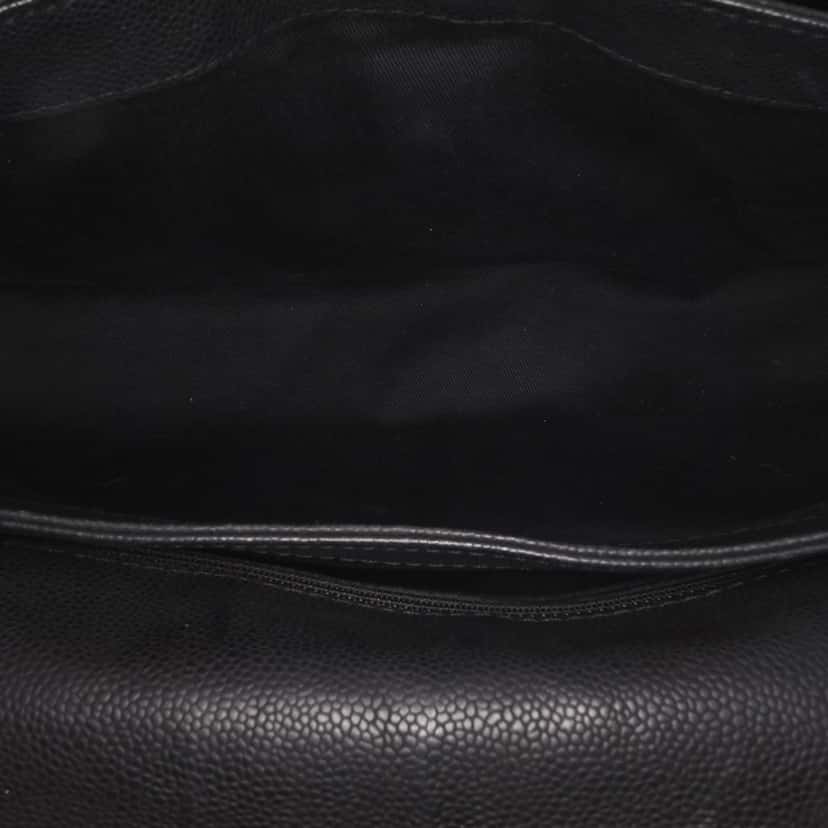 Chanel Quilted Iridescent Caviar Lady Pearly Flap Black Leather Good condition - Box View